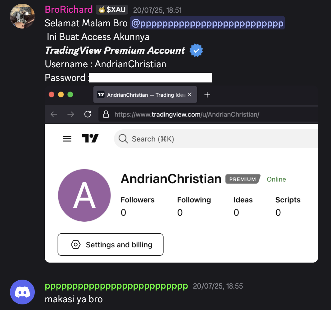 Tampilan TradingView Premium 2